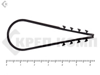 Дюбель хомут для крепления кабеля, цвет-чёрный, круглый 19х25 (100шт)