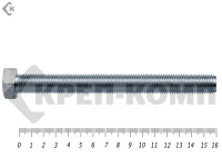 Болт полная резьба, цинк DIN933 16х160 пр.5,8 (2шт)