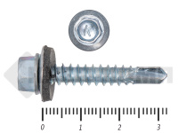 Саморез кровельный цинк, с шайбой EPDM, 5,5х 32 К КРЕП-КОМП (20шт)
