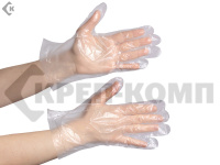 Перчатки одноразовые, полиэтиленовые для рук, L (100 шт.)