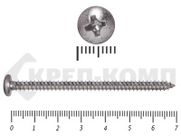 Саморез с полукруглой головкой НЕРЖАВЕЙКА DIN7981 А2 4,8х70 (200шт)