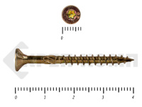 Саморезы Конструкционные, потай Torx, желтый цинк   4.0х 40 мм КРЕП-КОМП (500 шт)
