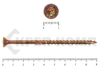 Саморезы Конструкционные, потай Torx, желтый цинк   5.0х 90 мм КРЕП-КОМП (100 шт)