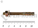 Анкер клиновой 12х110, желтый цинк (5шт) – фото