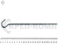 Крюк с метрической резьбой м8х210 (1шт)ф
