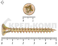 Саморез желтый цинк POZY 6х 50 "МОСКРЕП" (200шт)