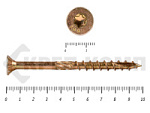 Саморезы Конструкционные, потай Torx, желтый цинк   8.0х100 мм КРЕП-КОМП (100 шт) – фото