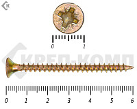 Саморез желтый цинк POZY 5х 60 Фасовка (250шт)