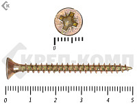 Саморез желтый цинк POZY 4,5х50 Фасовка (400шт)