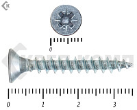 Саморез белый цинк POZY 5х 35 (60шт)