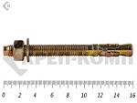 Анкер клиновой 16х160, желтый цинк (20шт) – фото